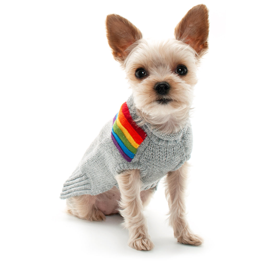 DOGO Rainbow Turtleneck Dog Sweater