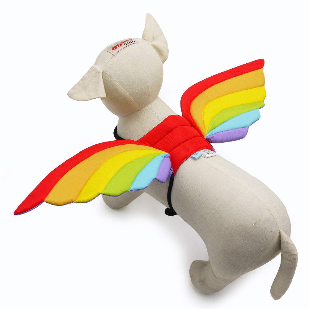 DOGO Rainbow Dog Costume Wings