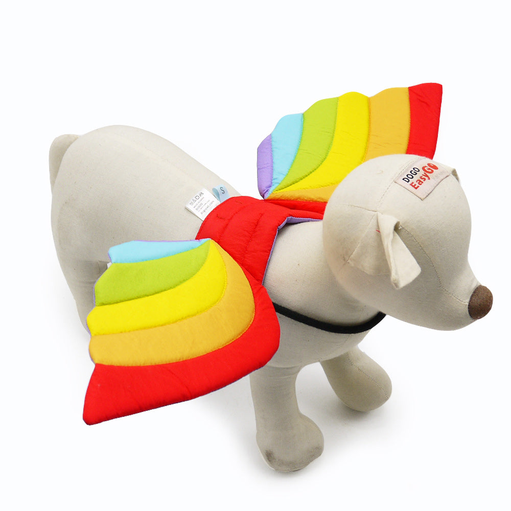 DOGO Rainbow Dog Costume Wings