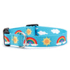 Up Country Rainbows and Sunshine Printed Cast Brass Dog Collar