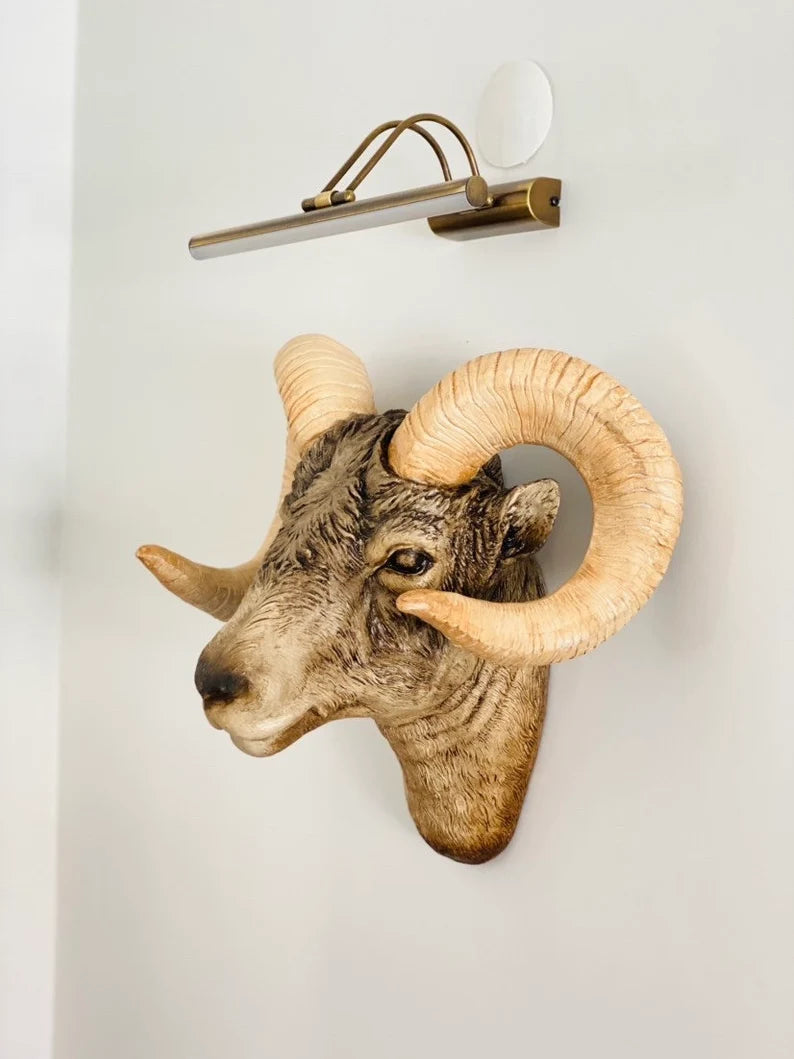 Ram Head Wall Mount Sculpture