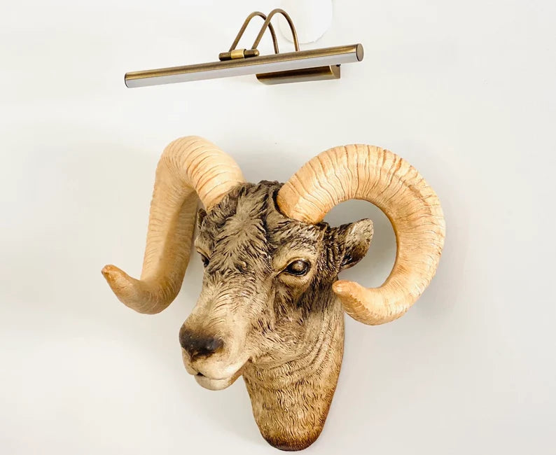 Ram Head Wall Mount Sculpture
