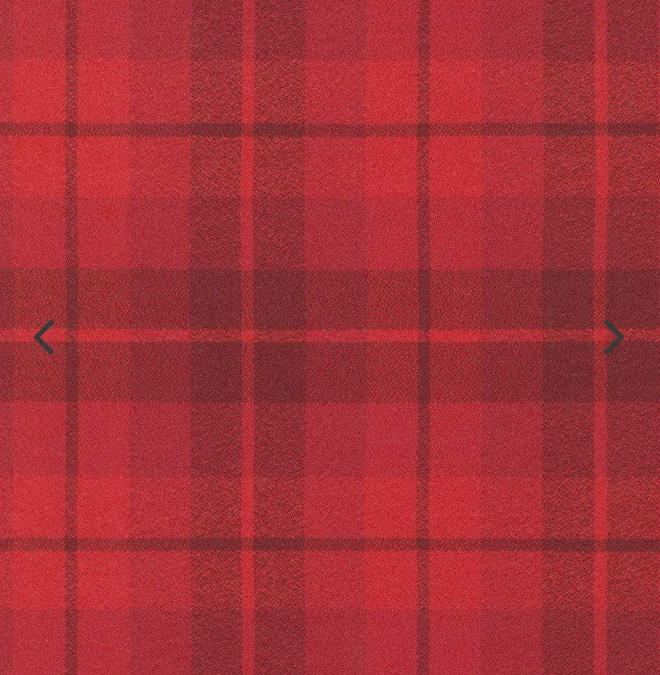 Red Plaid Luxe Flannel Bandana