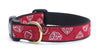Up Country Red Bandana Cast Brass Dog Collar