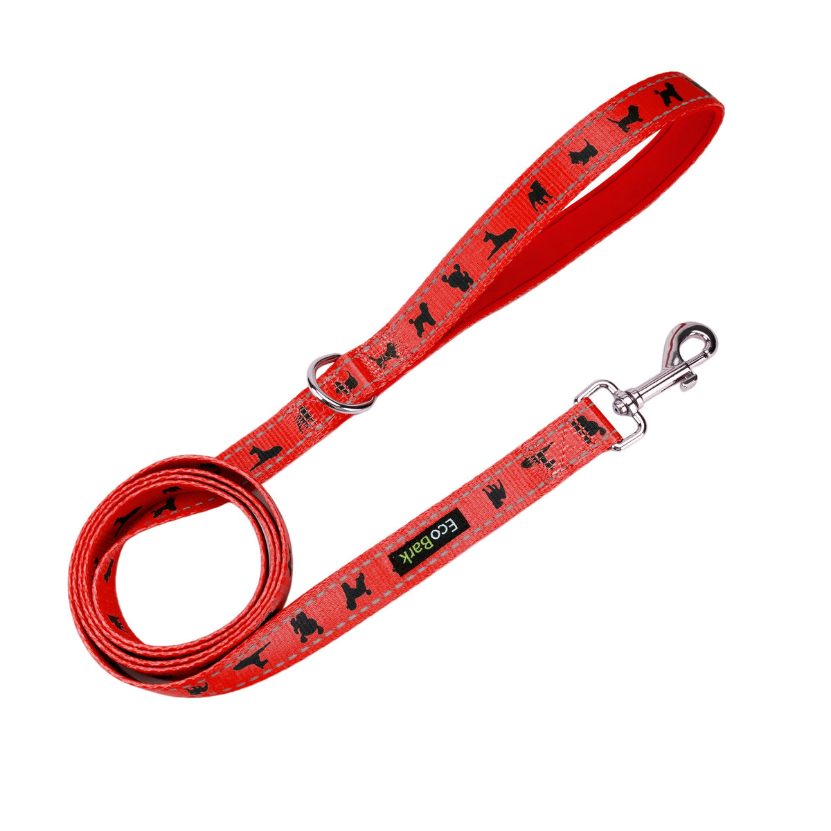 EcoBark – Cherry Red Comfort Grip Padded Dog Leash
