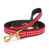 Up Country Red Gingham Cast Brass Dog Leash