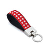 Up Country Red Gingham Cast Brass Key Ring