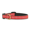 Up Country Red Gingham Small Breed Dog Collar Made in USA