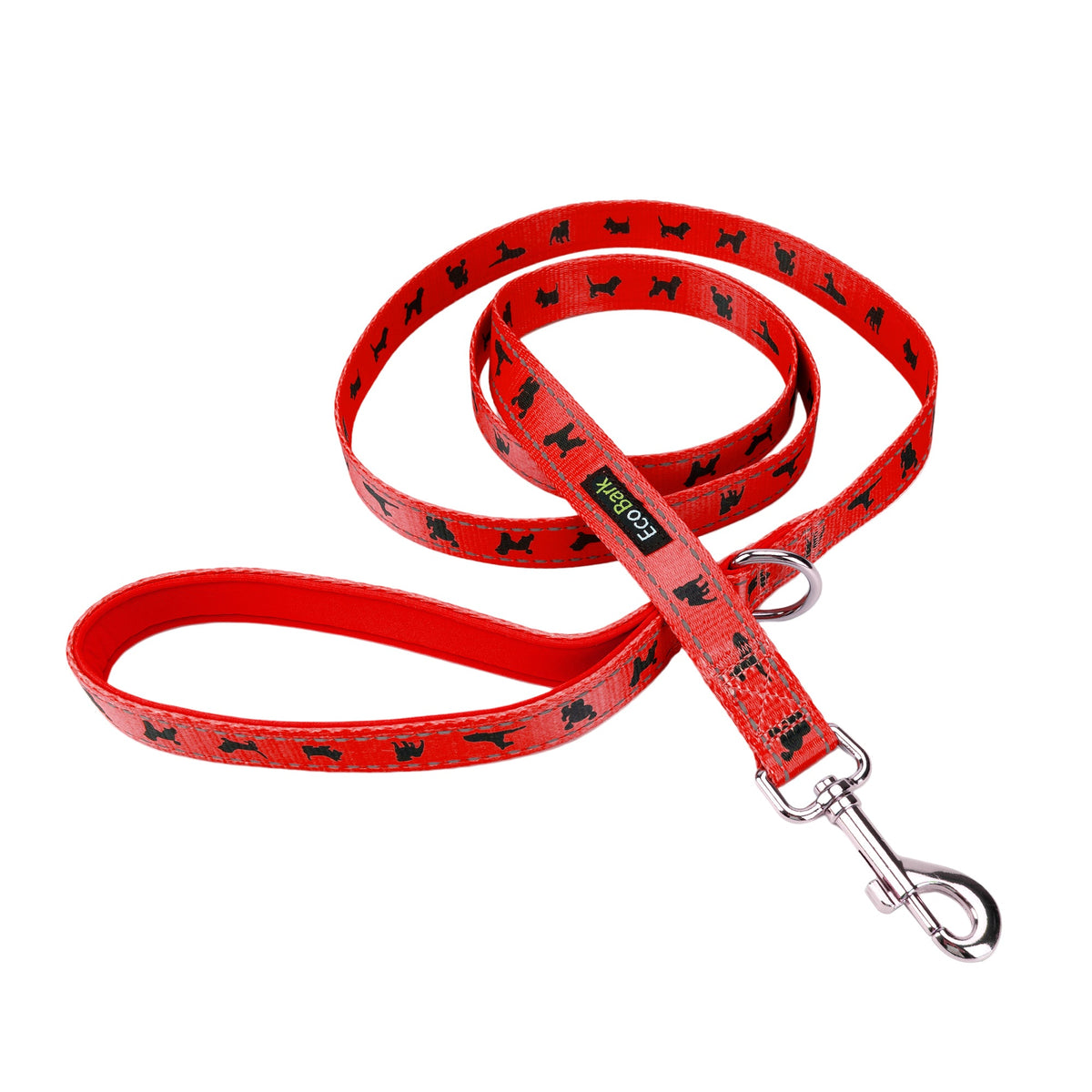 EcoBark – Cherry Red Comfort Grip Padded Dog Leash