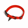Found Classic Cotton Dog Collar | Red - Matte Black Hardware