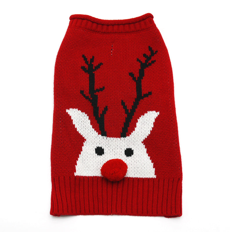 DOGO Red Nose Reindeer Dog Sweater
