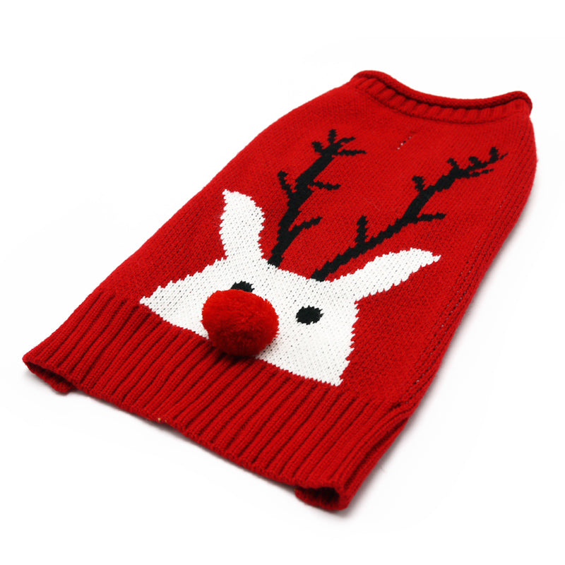 DOGO Red Nose Reindeer Dog Sweater