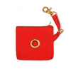 Red Waxed Cotton Canvas Poop Bag Pouch