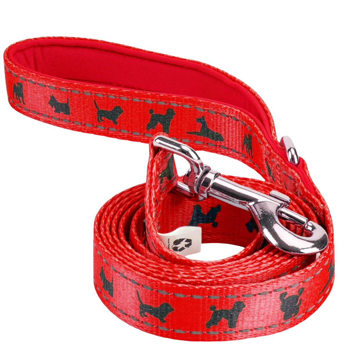 EcoBark – Cherry Red Comfort Grip Padded Dog Leash