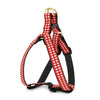 Up Country Red Gingham Dog Cast Brass Dog Harness