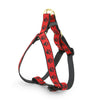 Up Country Red and Black Paw Dog Cast Brass Dog Harness
