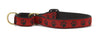 Up Country Red and Black Paw Cast Brass Martingale Collar