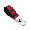 Up Country Red and Black Paw Cast Brass Key Ring