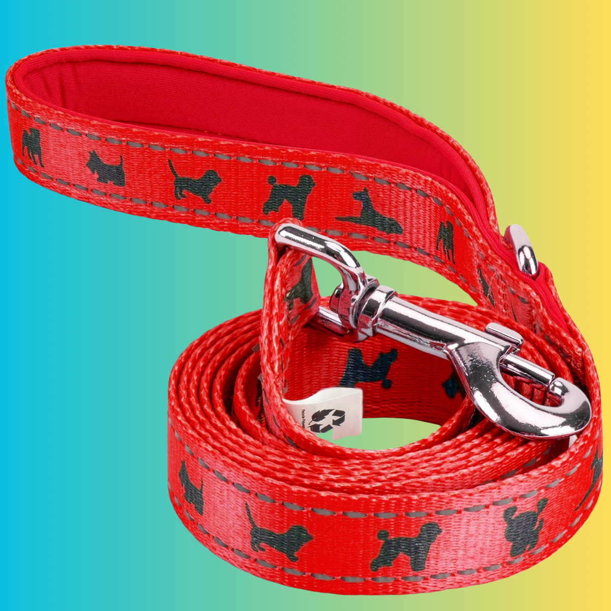 EcoBark – Cherry Red Comfort Grip Padded Dog Leash