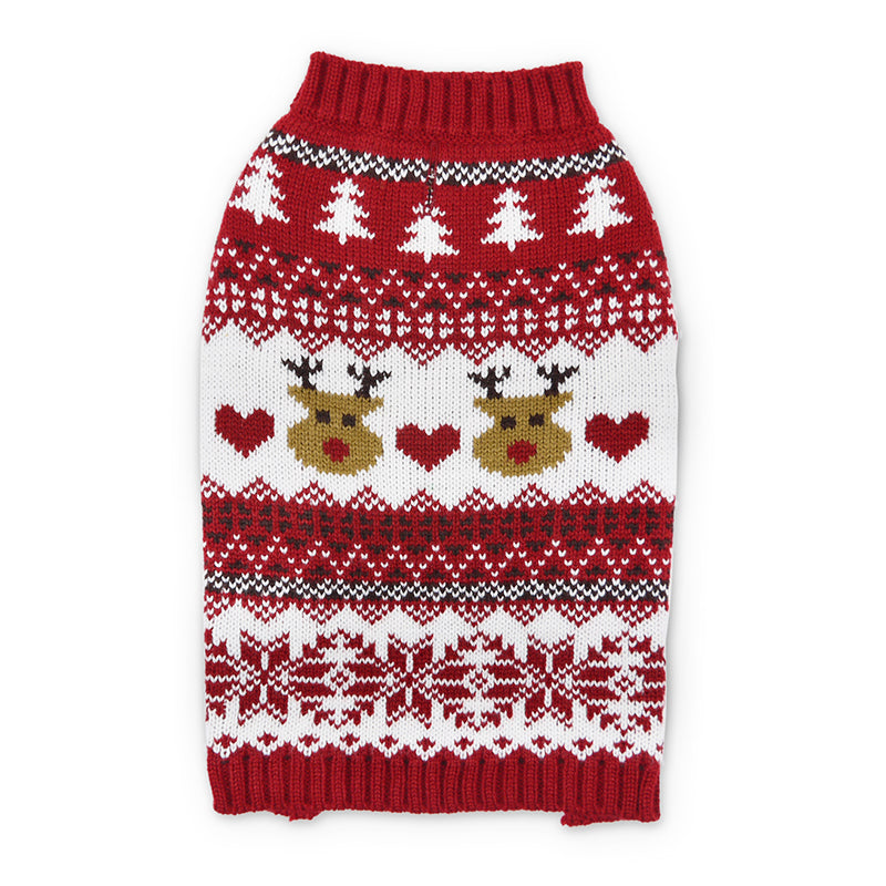 DOGO Reindeer Fair Isle Dog Sweater