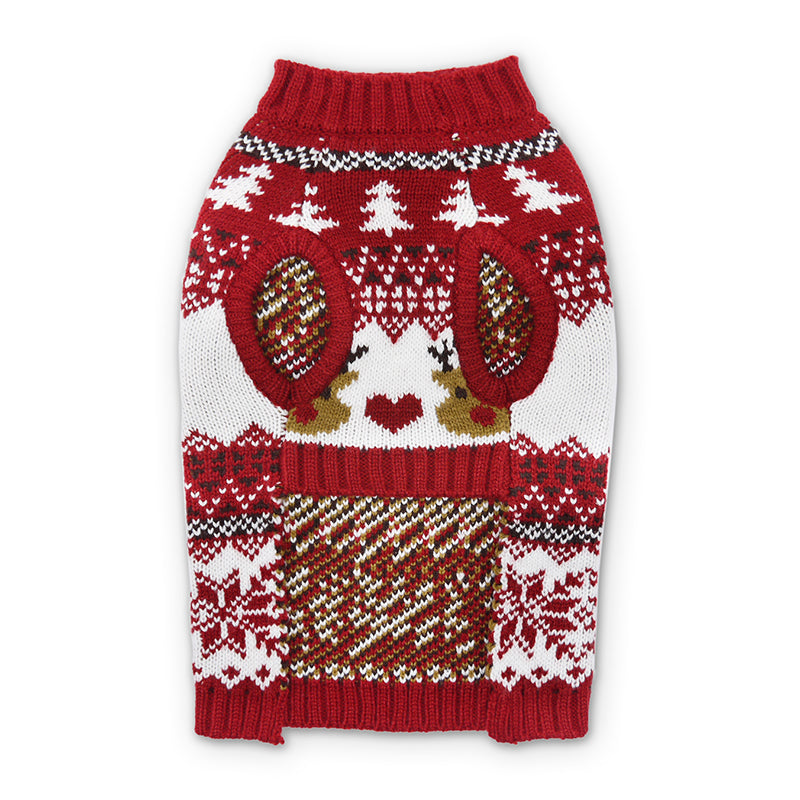 DOGO Reindeer Fair Isle Dog Sweater