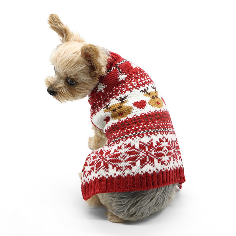 DOGO Reindeer Fair Isle Dog Sweater