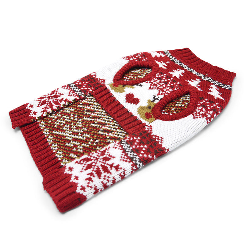 DOGO Reindeer Fair Isle Dog Sweater