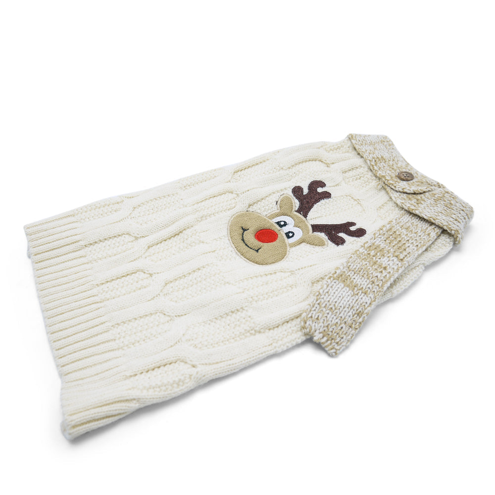 DOGO Reindeer Scarf Dog Sweater