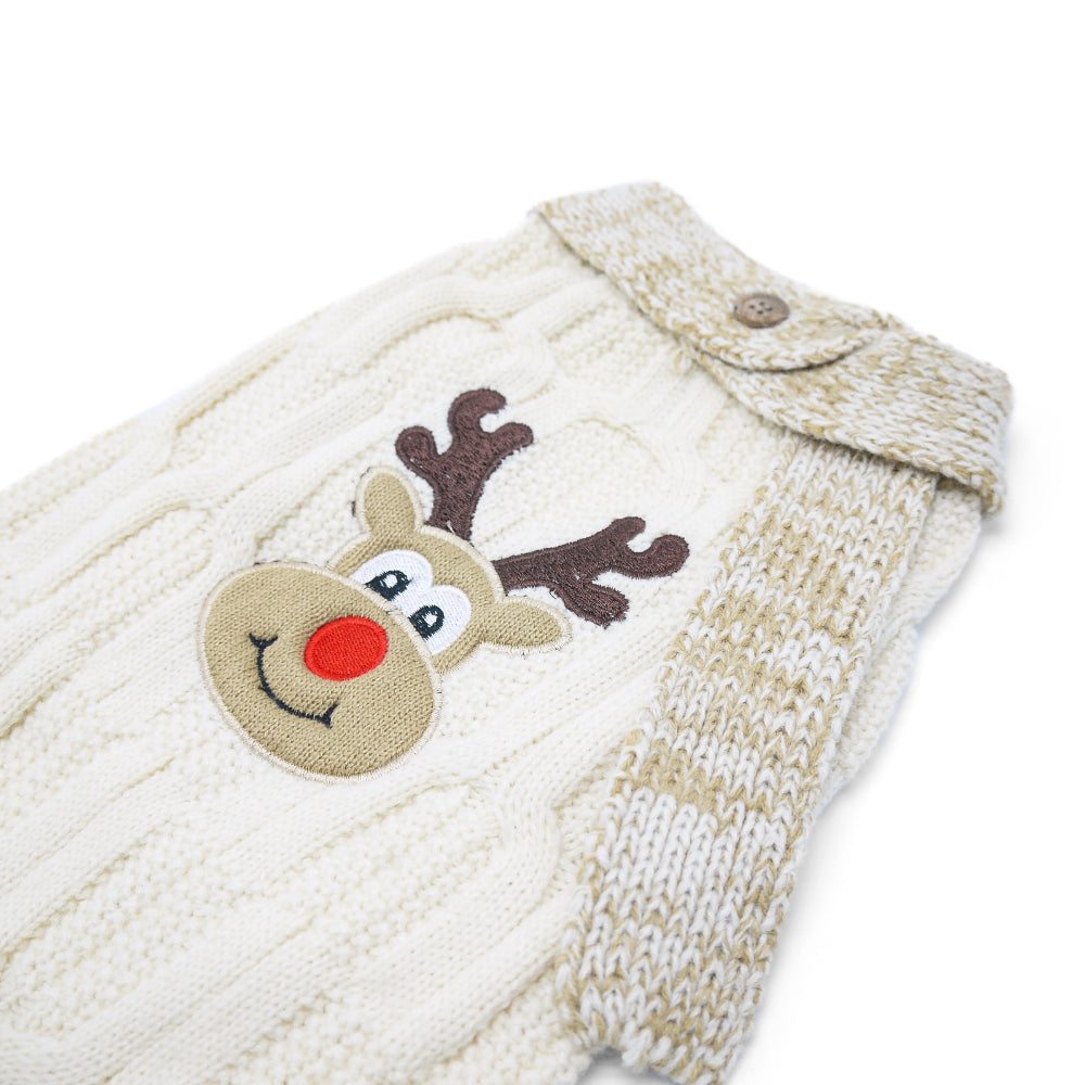 DOGO Reindeer Scarf Dog Sweater