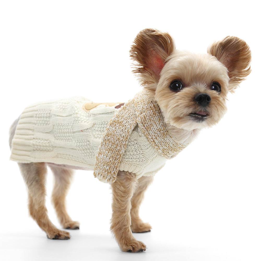 DOGO Reindeer Scarf Dog Sweater