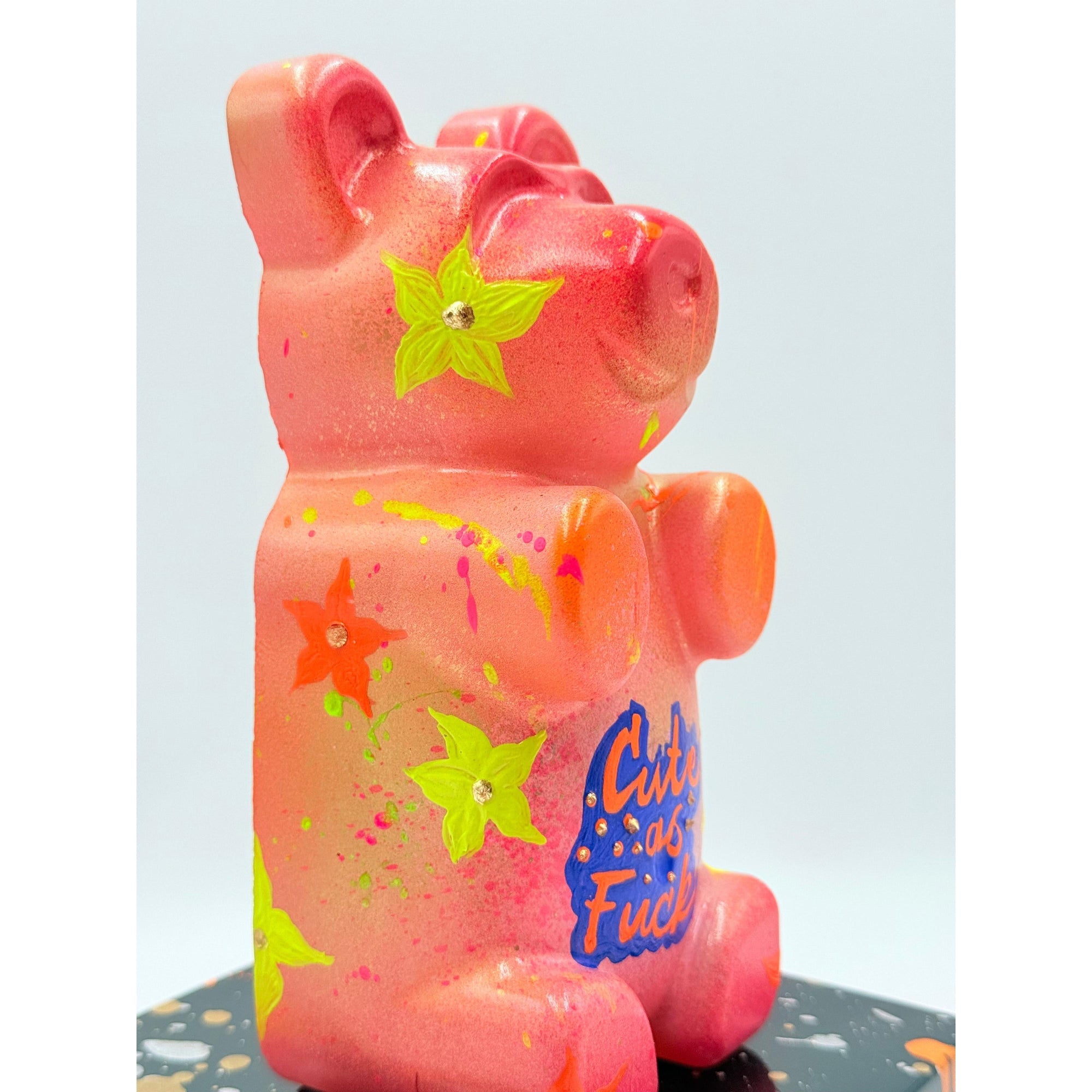 And Iconic Candy-Style Bear Sculpture Floral Relief Design
