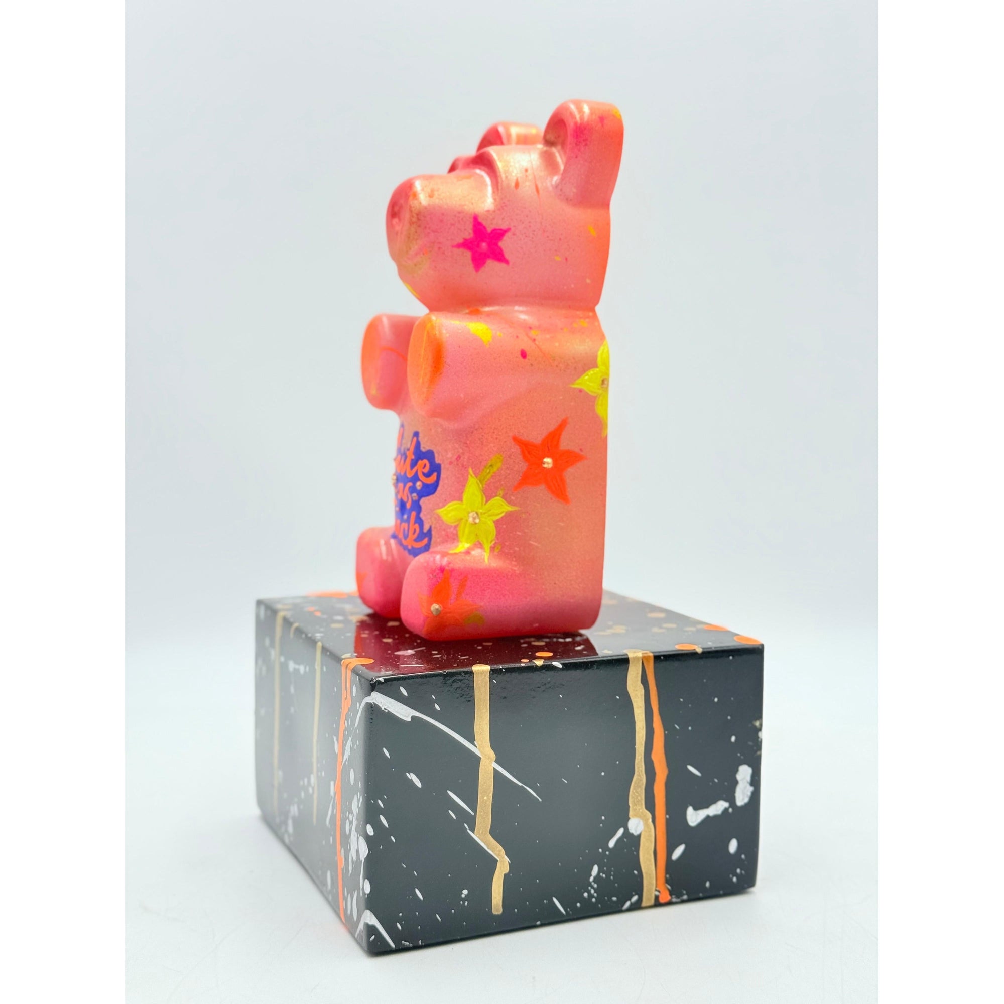 And Iconic Candy-Style Bear Sculpture Floral Relief Design
