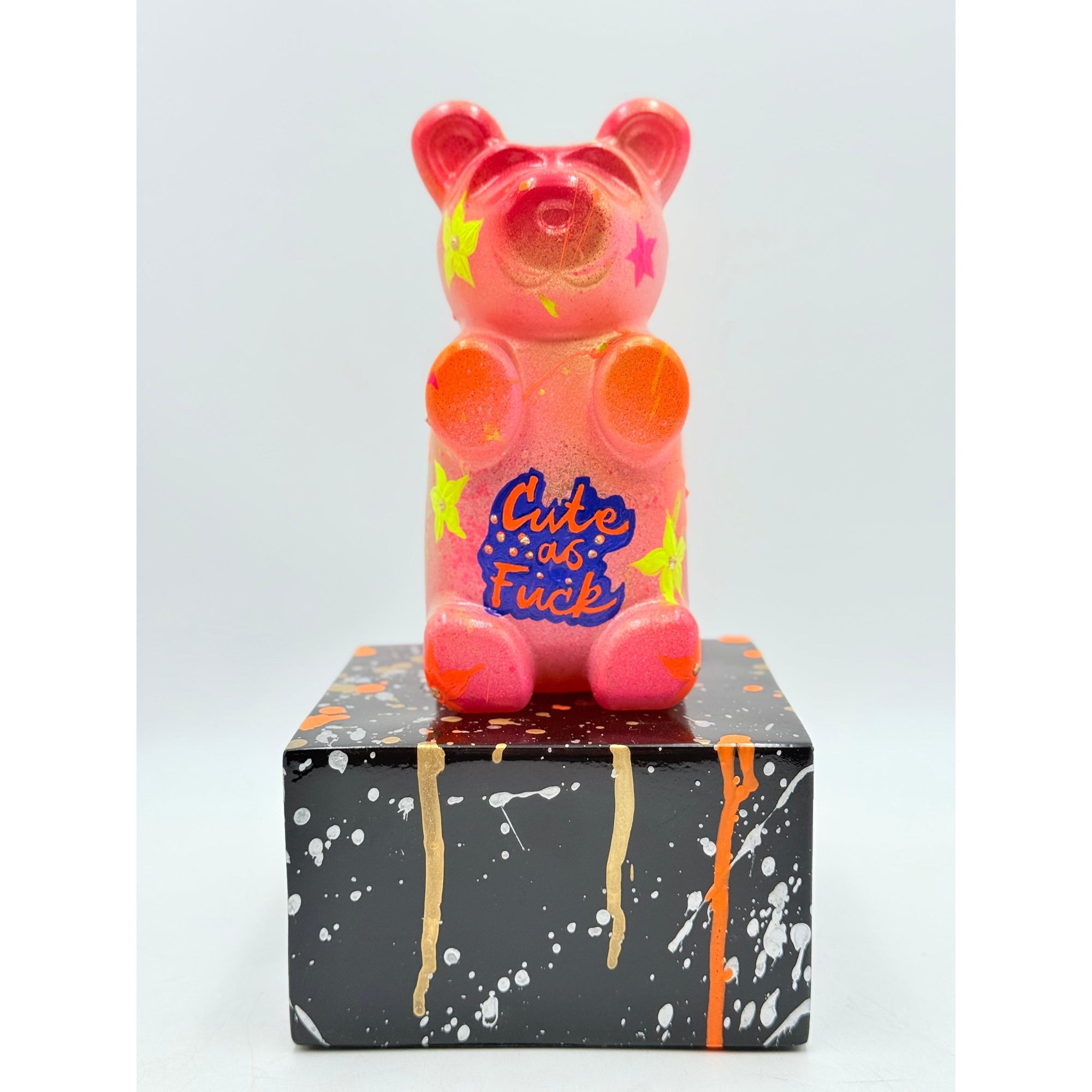 And Iconic Candy-Style Bear Sculpture Floral Relief Design