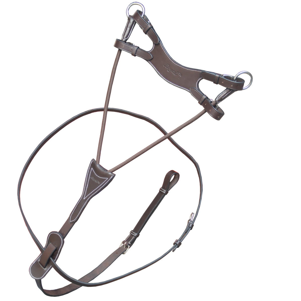 ExionPro Running Martingale with Round Elastic Fork - HT Animal Supply