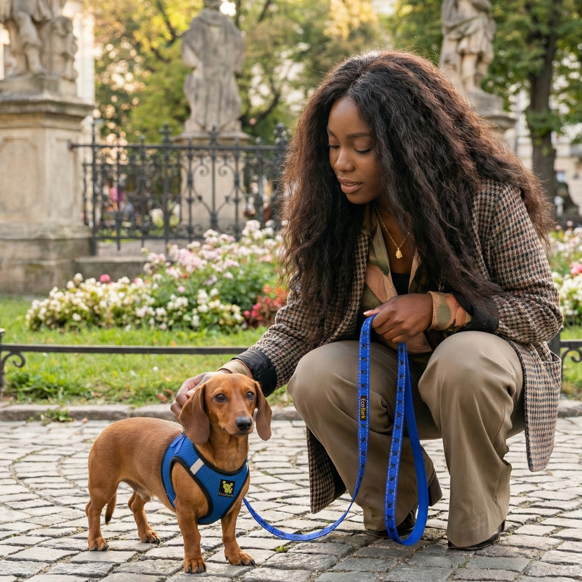 EcoBark Step In Dog Harness - Teacup & Small Breeds- Reflective Soft Mesh Harness for Teacup, Small Dogs and Puppies / Royal Blue