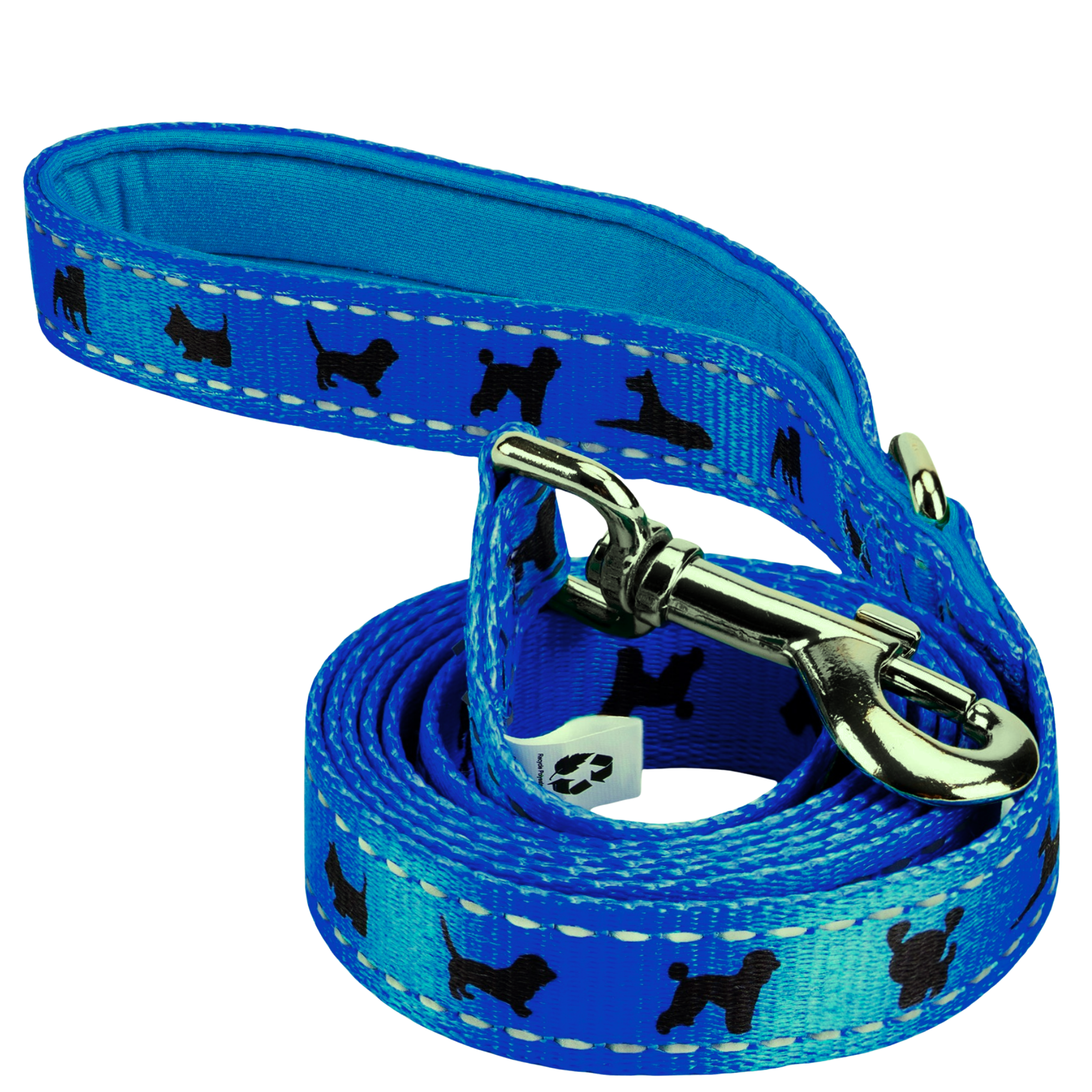 EcoBark Royal Blue Dog Leash- Padded Comfort Grip Leash - 4ft, 5ft, and 6ft Leash for Small and Medium Dogs