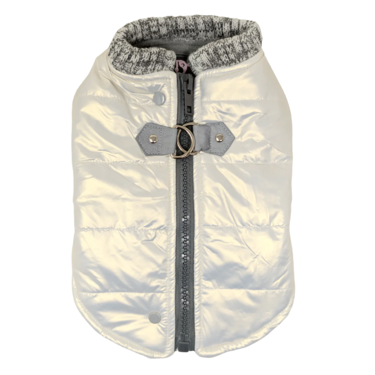 DOGO Metallic Pearl White Dog Runner Coat
