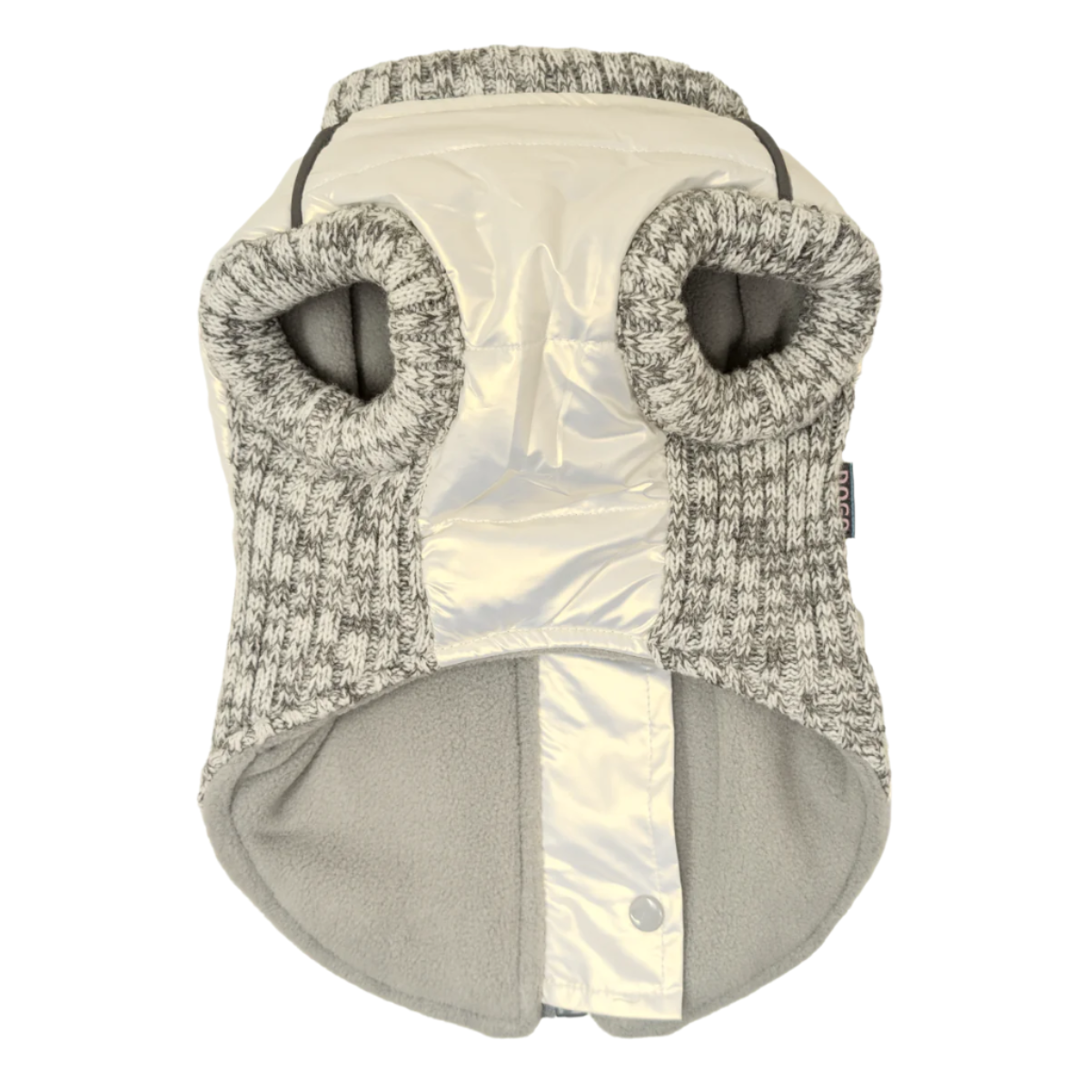 DOGO Metallic Pearl White Dog Runner Coat