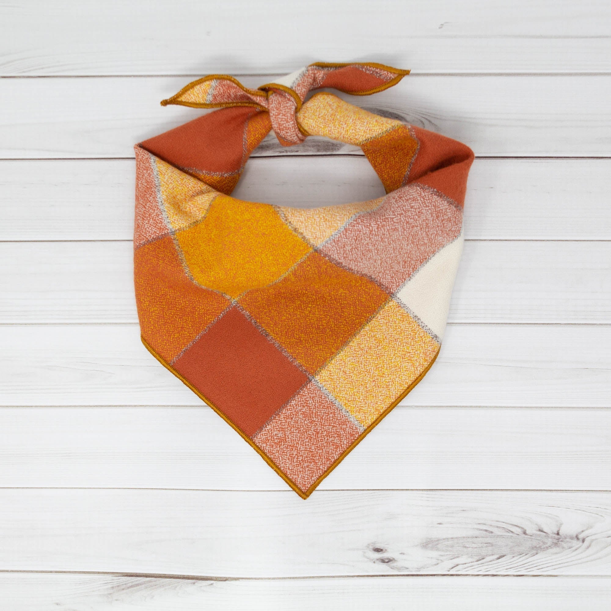 Rust Plaid Luxe Flannel Dog Bandana