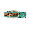Acety Hand-Tooled Leather Dog Collar