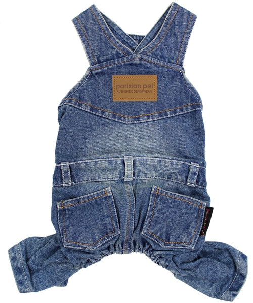 Parisian Pet Denim Overalls – Durable and Trendy Pet Overalls for Dogs & Cats-Blue