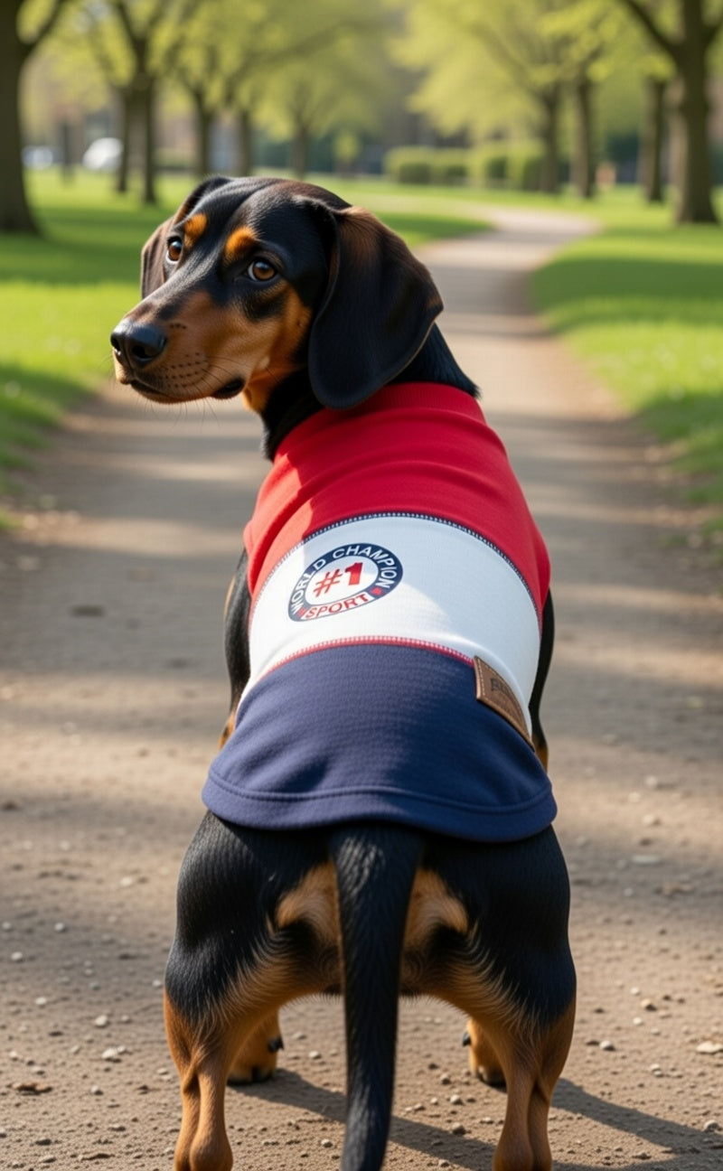 Parisian Pet World Champion Tank Dog T-Shirt-Red