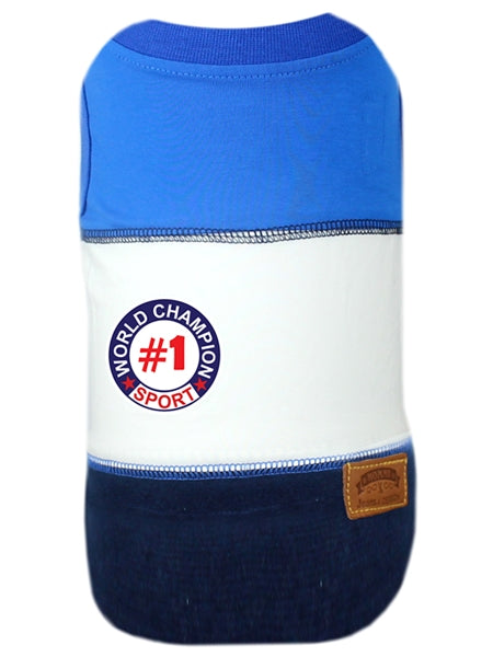 Parisian Pet World Champion Tank Dog T-Shirt-Blue