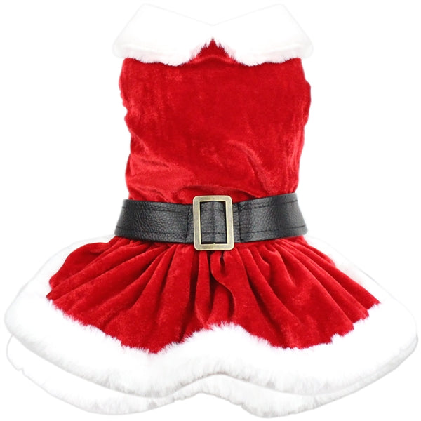 Parisian Pet Mrs. Claus Dress Dog T-Shirt-Red