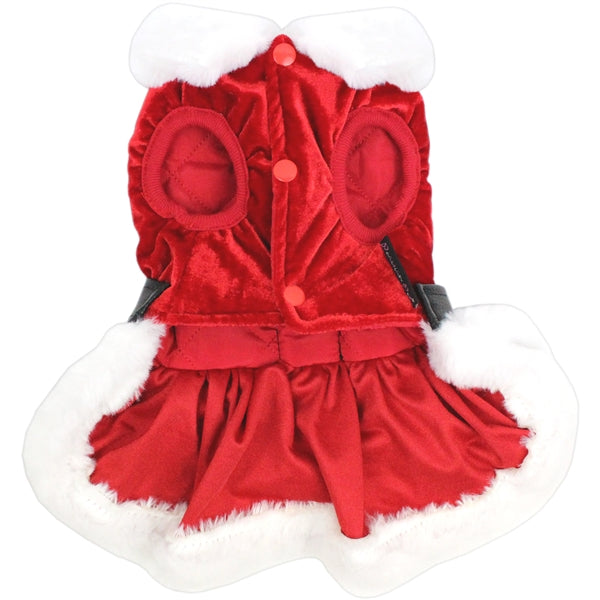 Parisian Pet Mrs. Claus Dress Dog & Cat Shirt  Holiday Pet Dress, Perfect for Christmas  Red