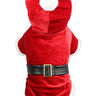 Parisian Pet Santa Claus Hoodie for Dogs and Cats, Dog Christmas Holiday Apparel, Red