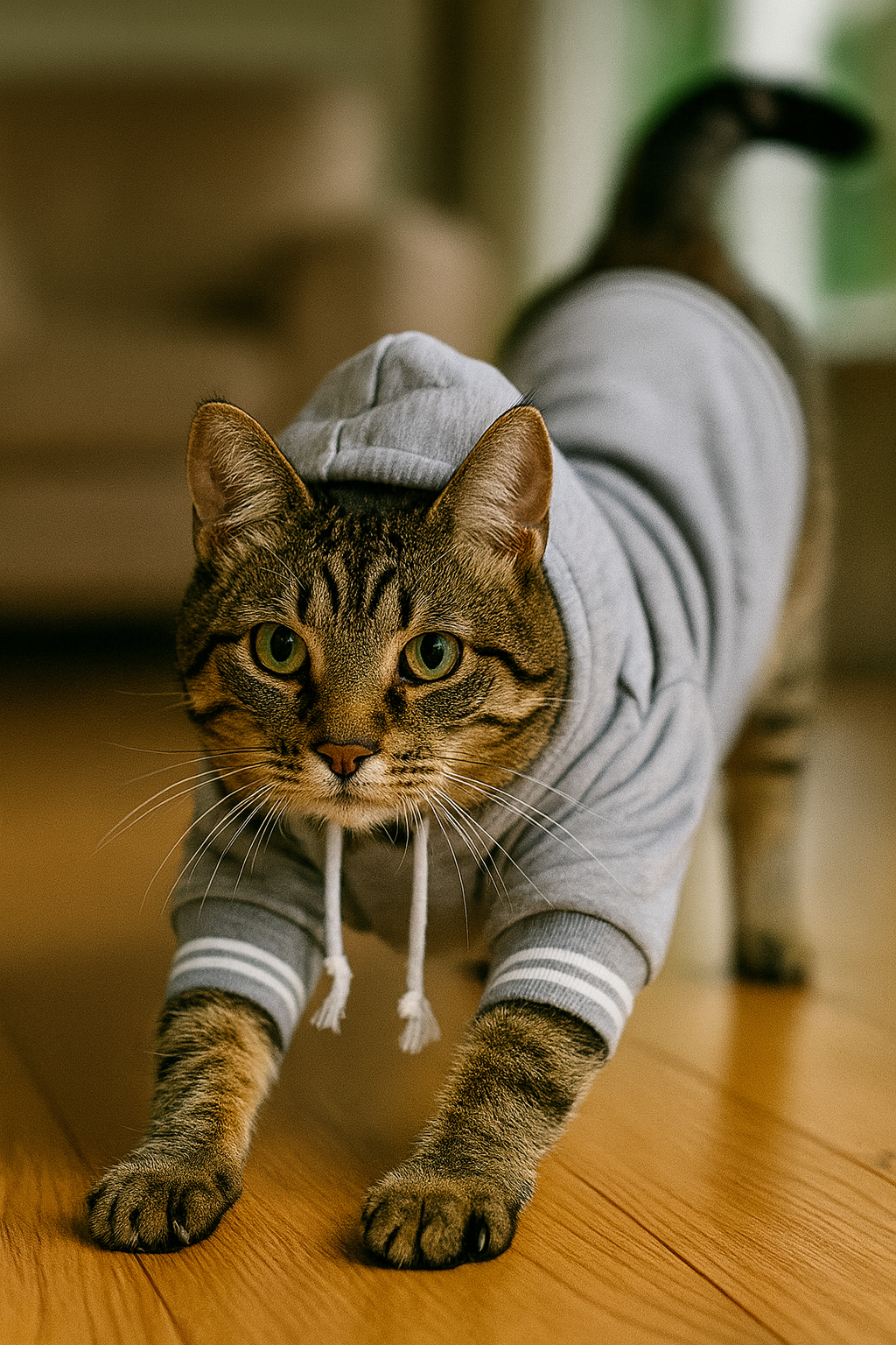 Parisian Pet Blessed Hoodie in Gray - Trendy Pet Hoodie for Dogs & Cats, Perfect for Fall & Winter