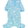 Parisian Pet Blue Cloud Pajama for Dogs & Cats, Comfortable Pet Pajama Set, Cozy Dog Pajamas, Blue