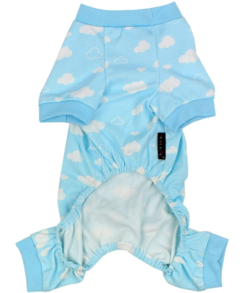 Parisian Pet Blue Cloud Pajama for Dogs & Cats, Comfortable Pet Pajama Set, Cozy Dog Pajamas, Blue