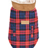 Parisian Pet Scottish Jacket for Dogs & Cats, Plaid Pet Jacket, Formal Wear, Holiday Pet Jacket, Red/Blue Plaid